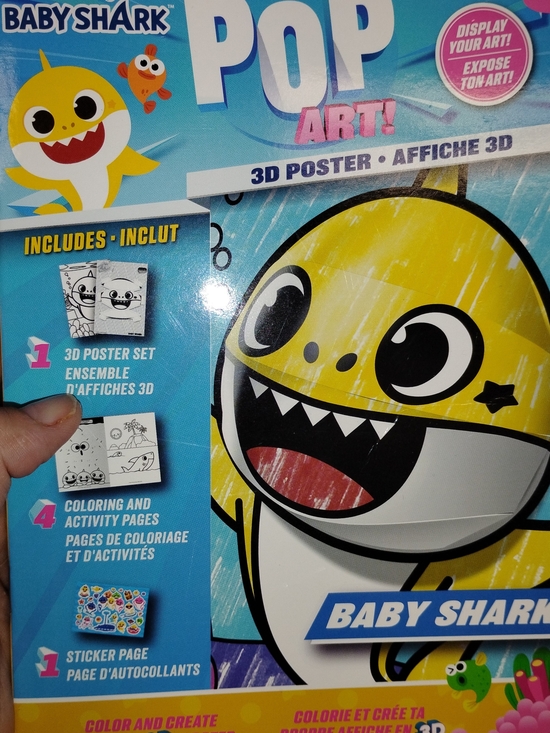 Pink Fong Other - Baby Shark Pop Art 3D Poster